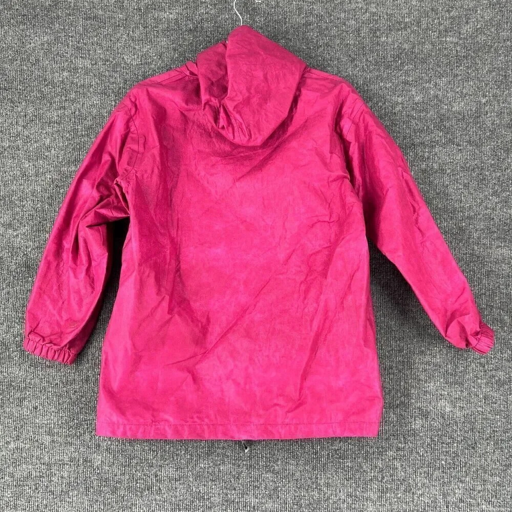 Frogg Toggs Rain Jacket Coat Girls Medium Pink Hooded Waterproof Outdoor Hiking